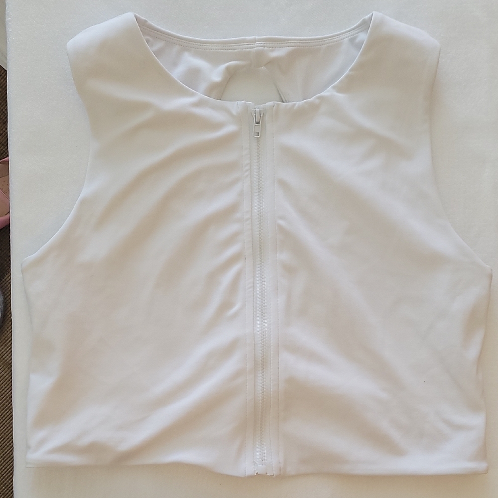 Buffbunny Collectiion White Sport Bra Women's Size L